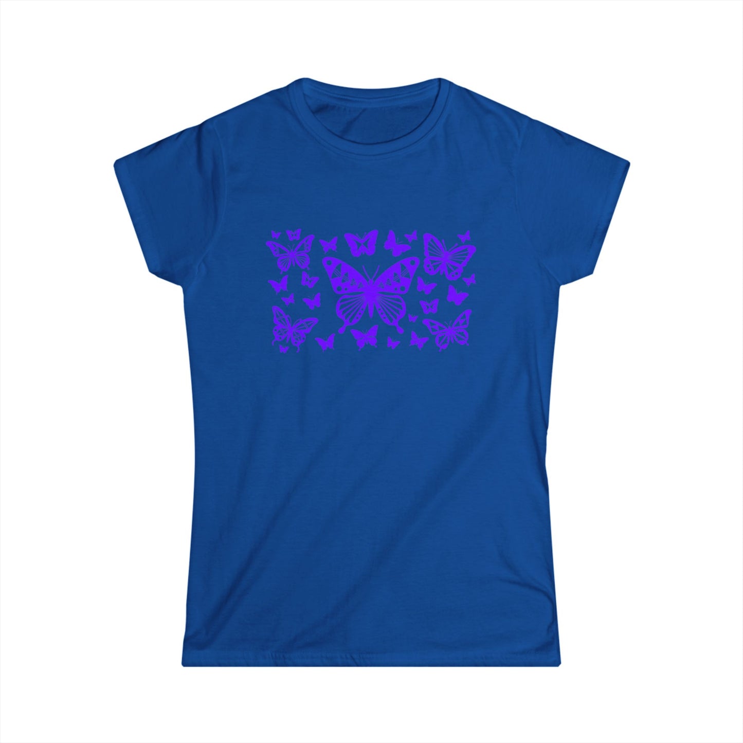 Purple Butterfly Blast Women's Softstyle Tee