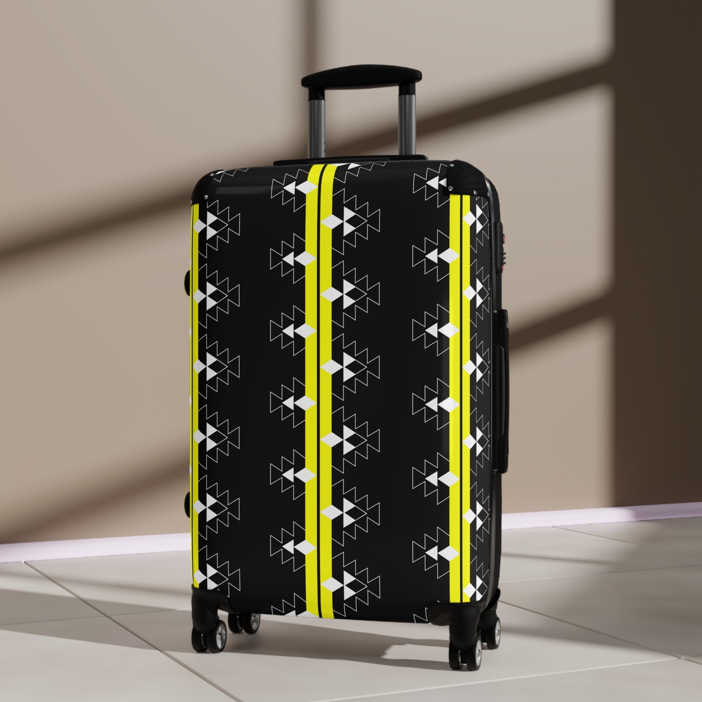 Yellow Native Woven Stories Suitcases