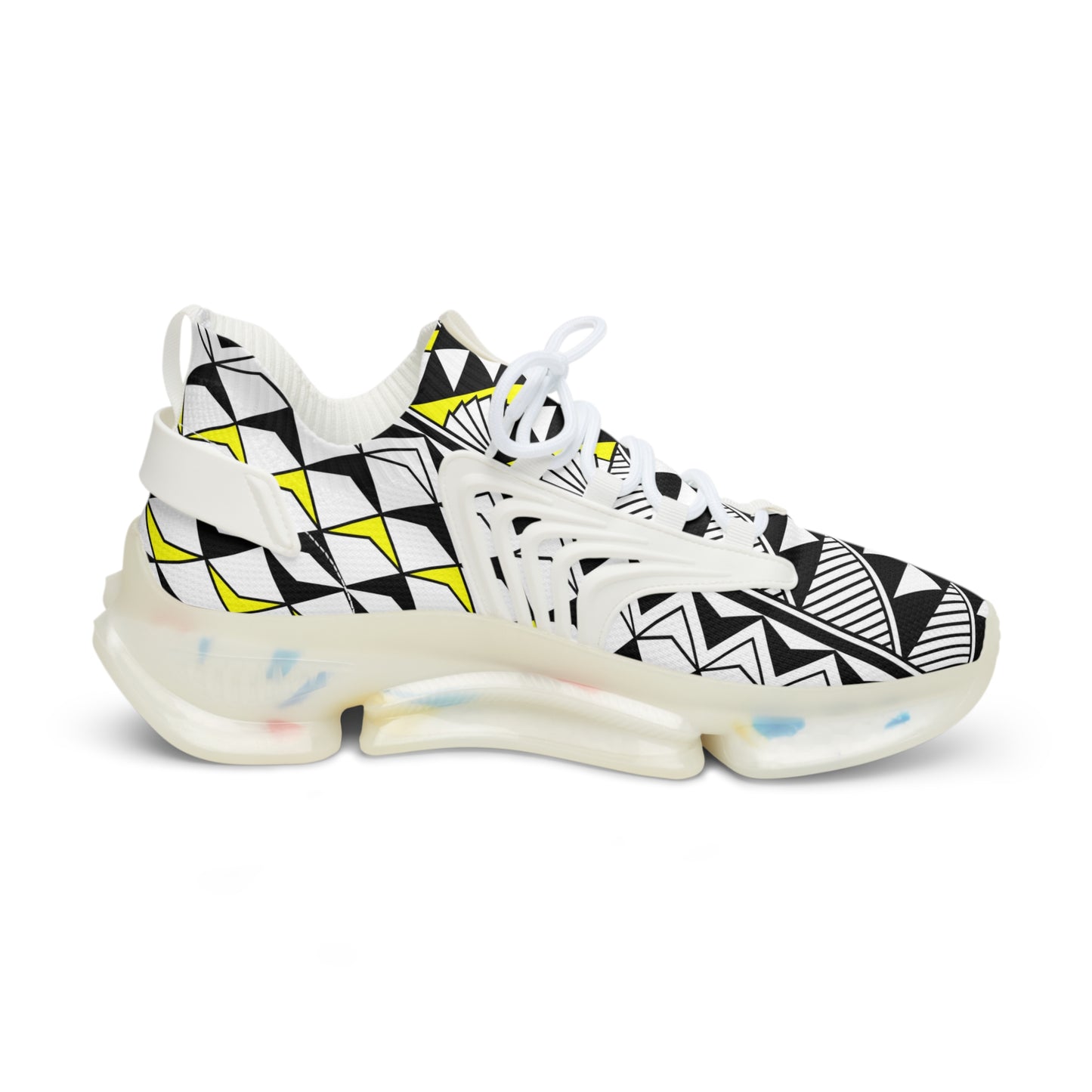 Sun and Rain in Yellow Men's Mesh Sneakers