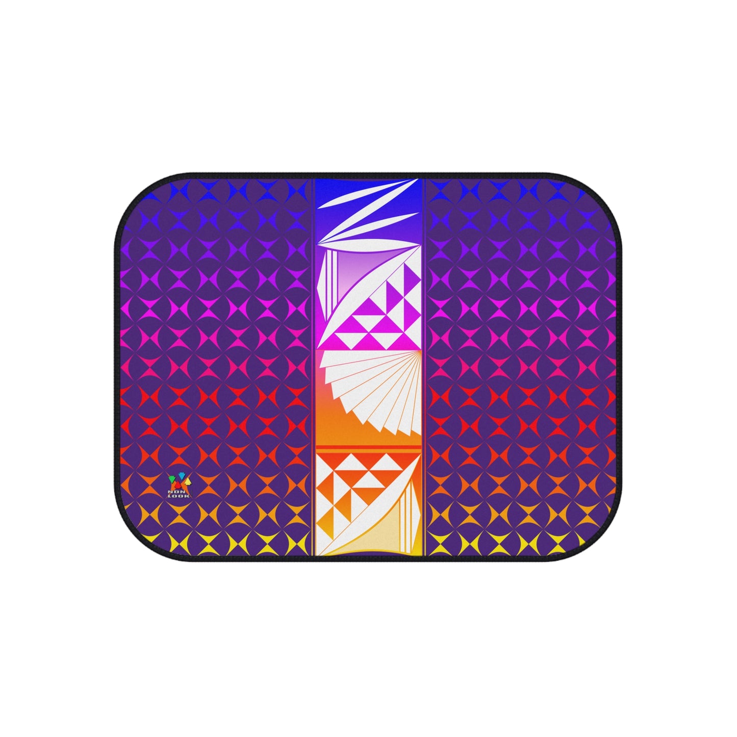 Rainbow Sunrise on Purple Car Mats (Set of 4)