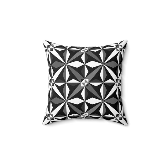 Morning Star in Black Square Pillow