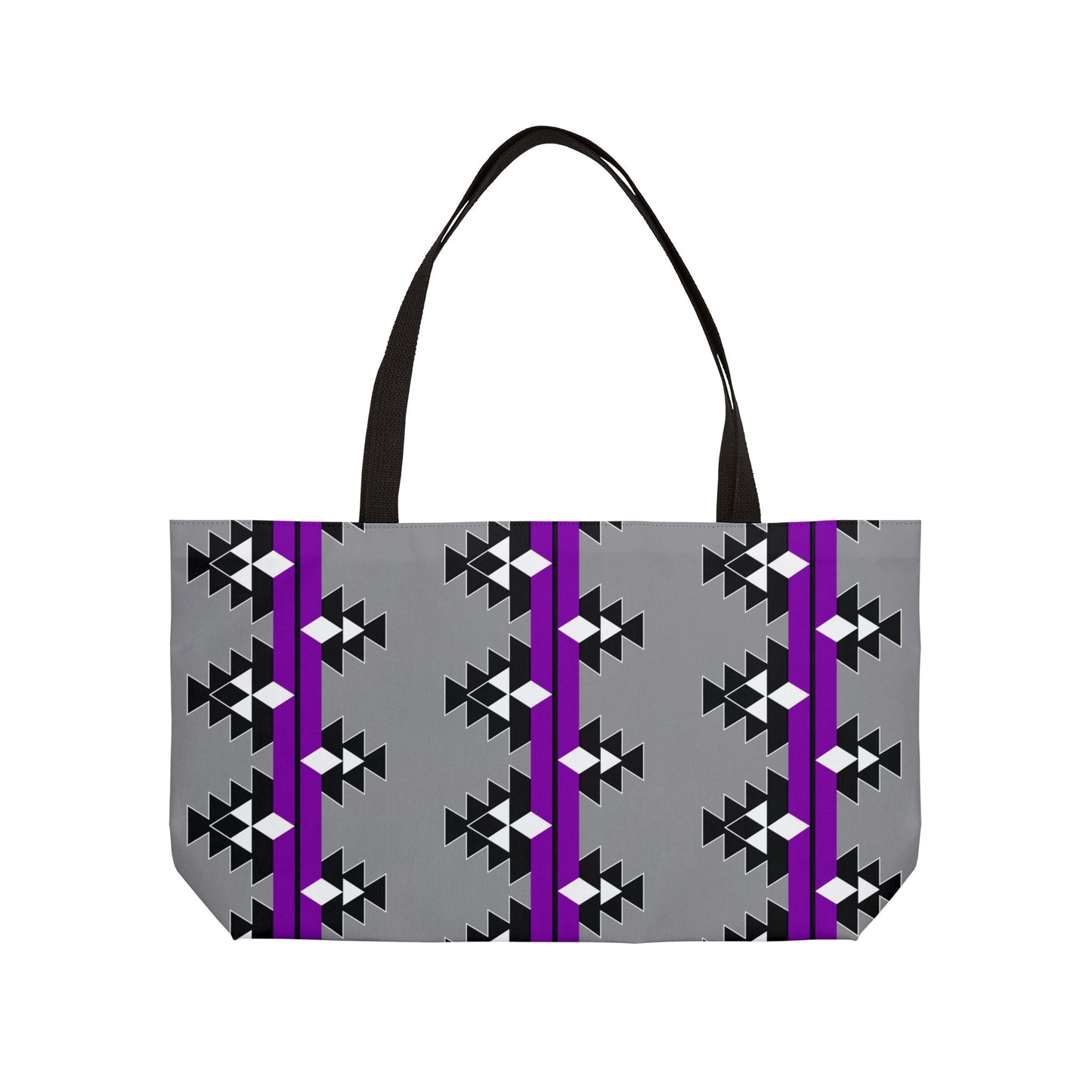 Native Woven Stories in Purple Weekender Tote Bag