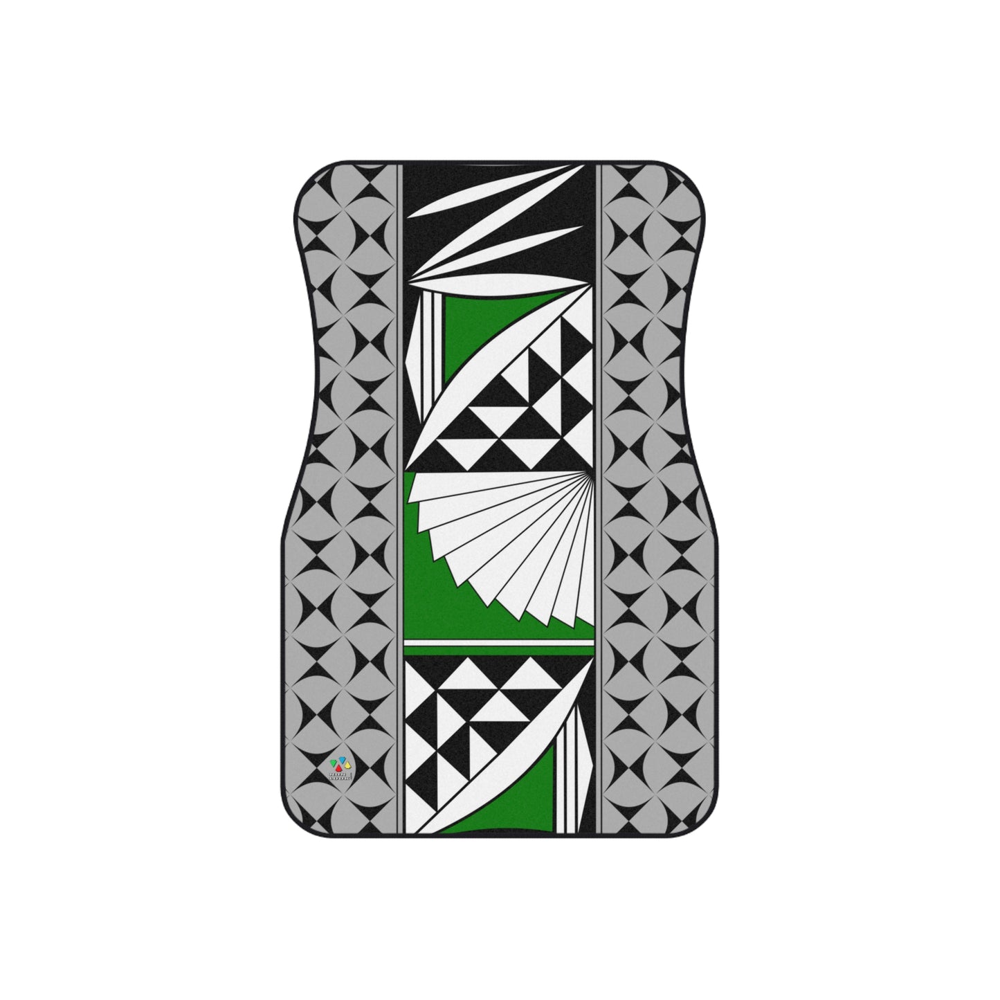 Southwest Sunrise in Green Car Mats (Set of 4)