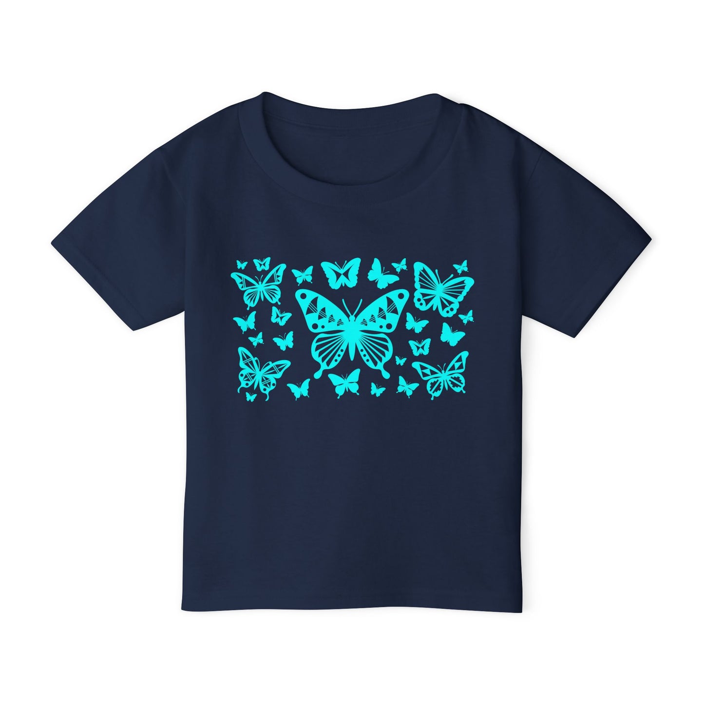 Turquoise Native Butterflies Toddler T-Shirt