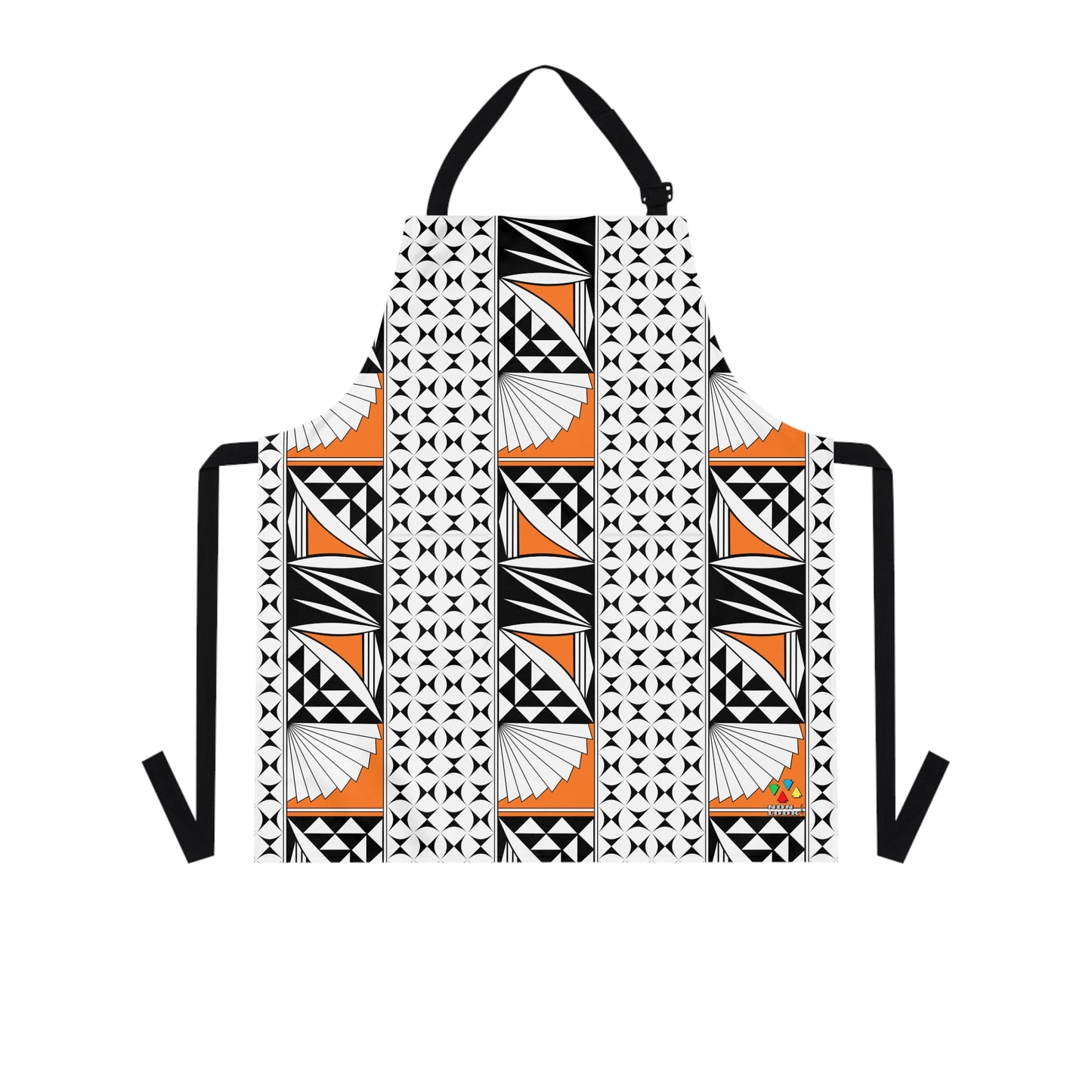 Southwest Sunrise 3 Row Orange Two Pocket Apron