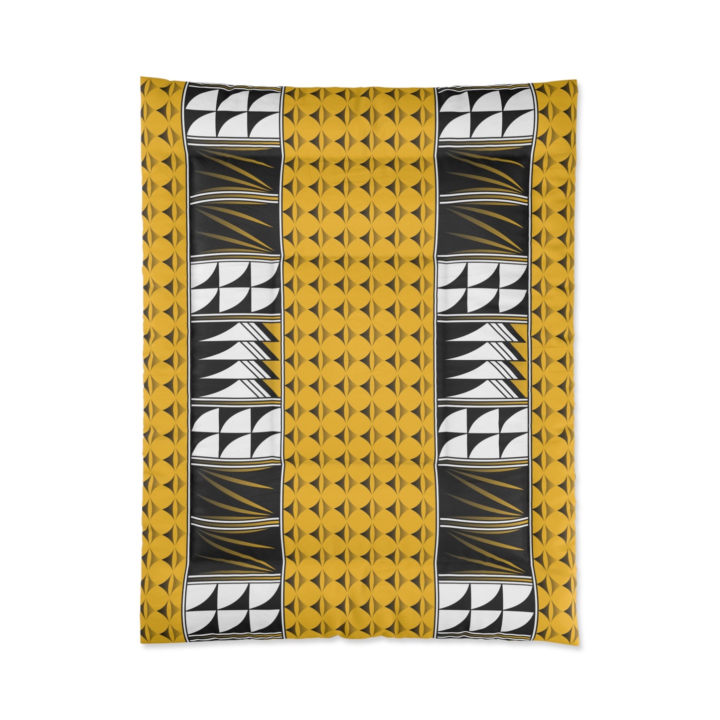 Southwest Feather Blessing on Yellow Comforter