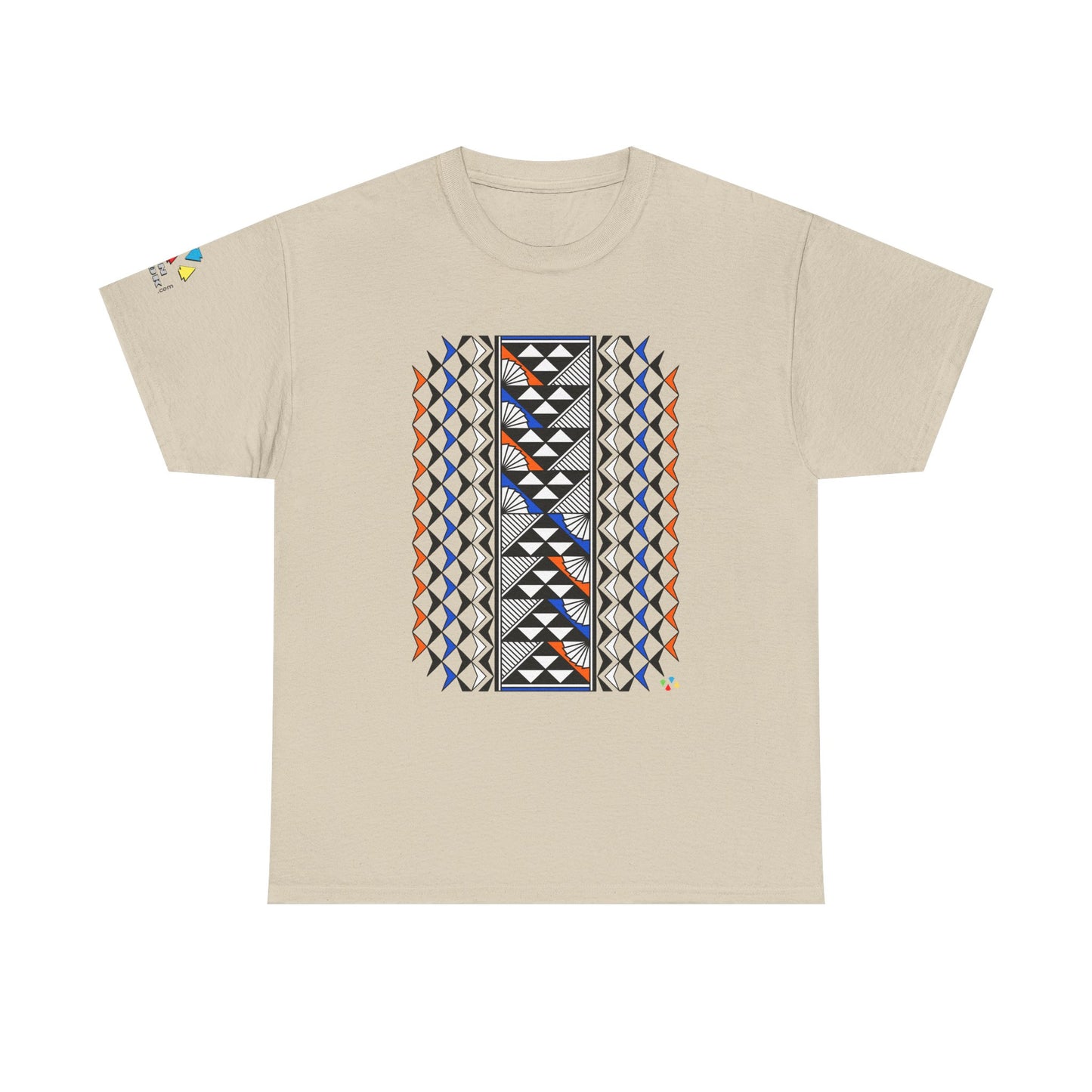 Sun and Rain in Orange/Blue Gildan Unisex Tee