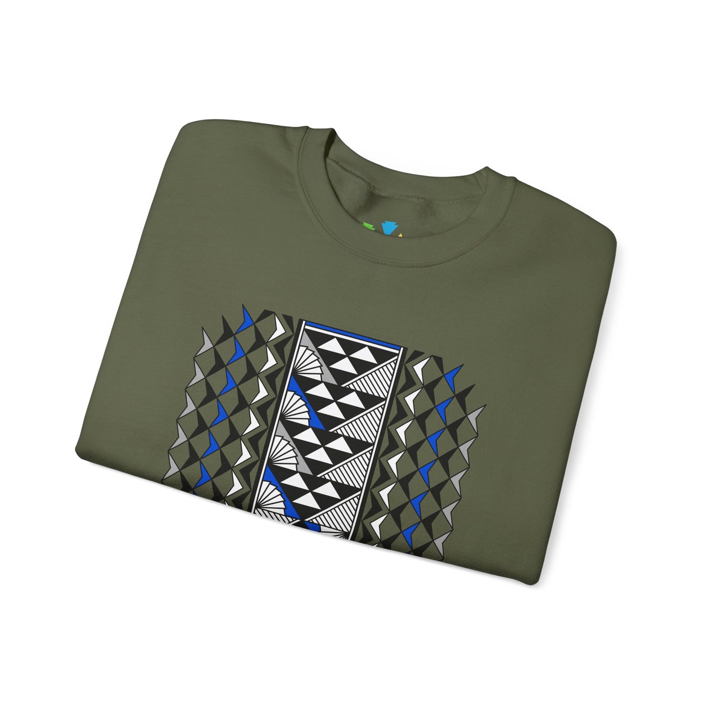 Sun and Rain in Blue/Silver Unisex Sweatshirt
