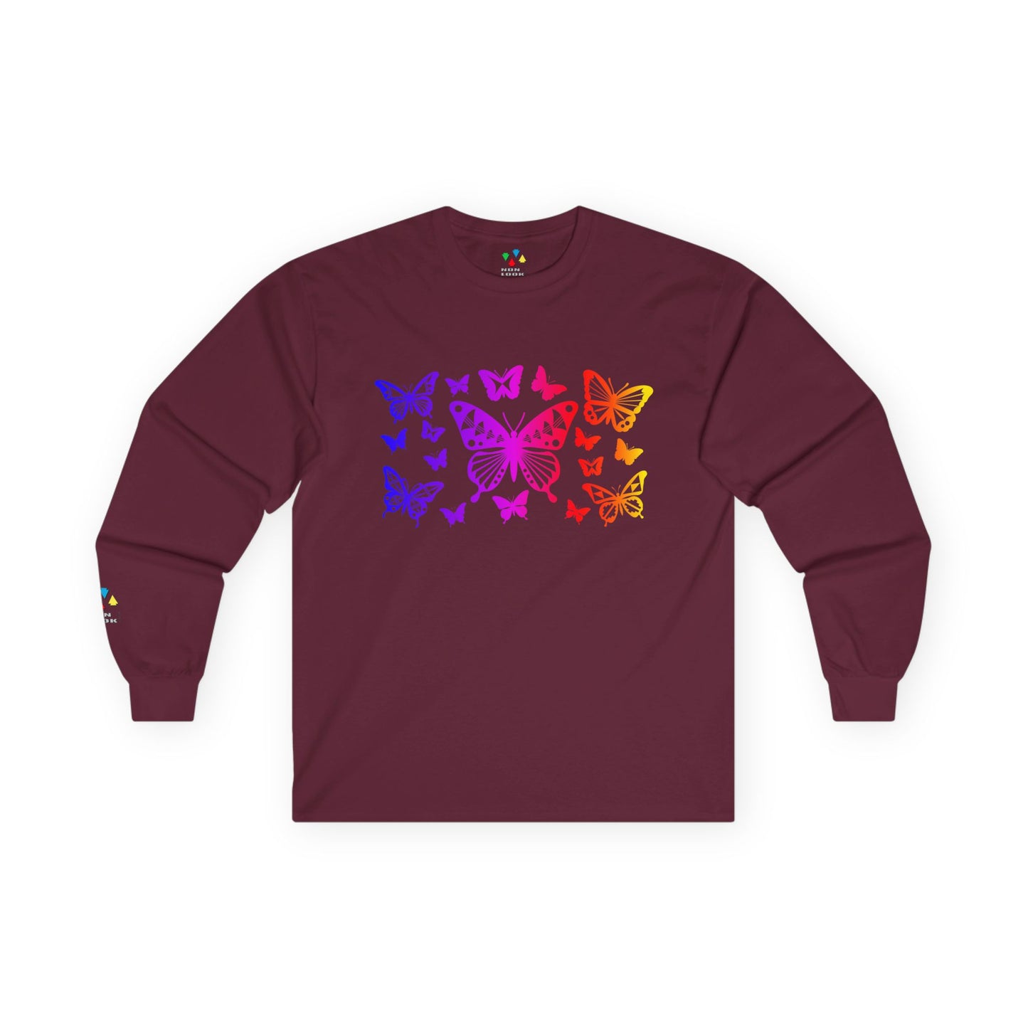 Rainbow Butterfly Dance Unisex Long Sleeve Tee