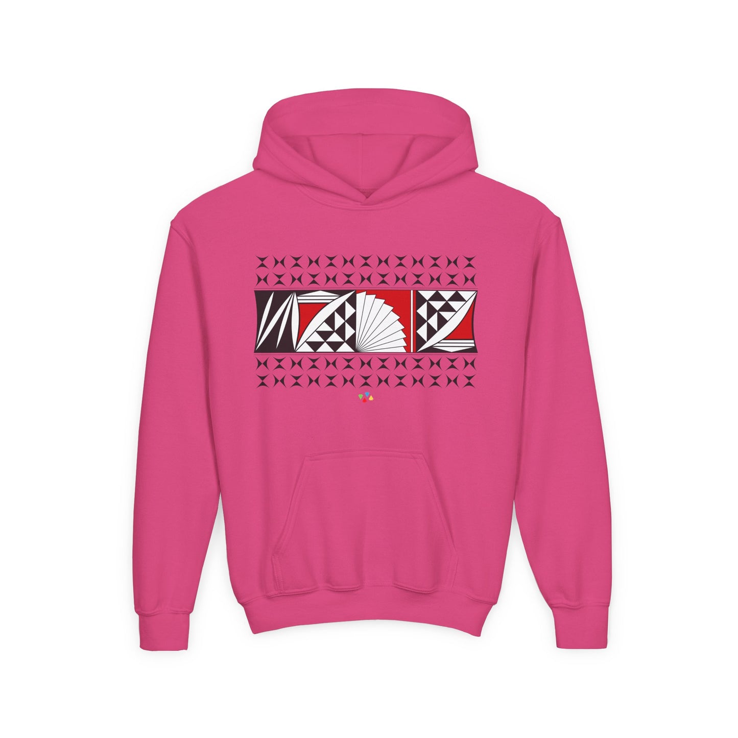 Red Southwest Sunrise Youth Heavy Blend Hooded Sweatshirt