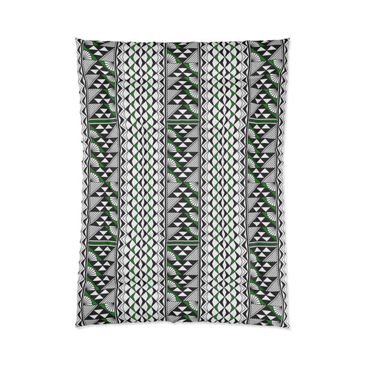 Southwest Rain and Sun in Green Comforter