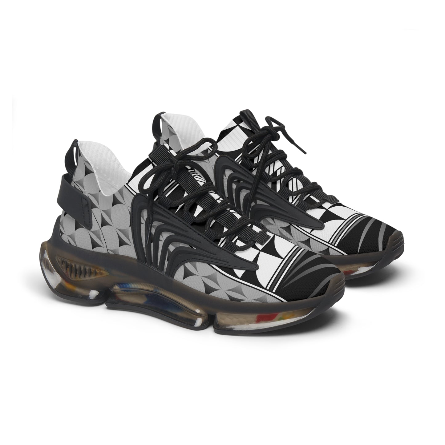 Feather Blessing on Gray Women's Mesh Sneakers
