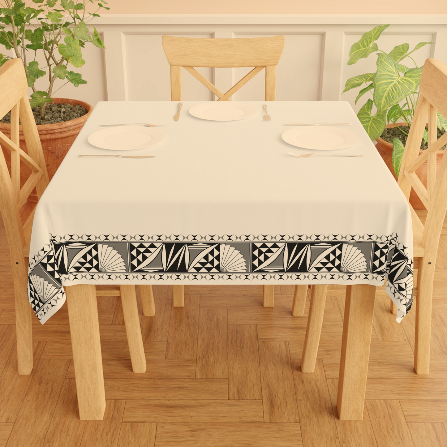 Southwest Sunrise in Gray Tablecloth