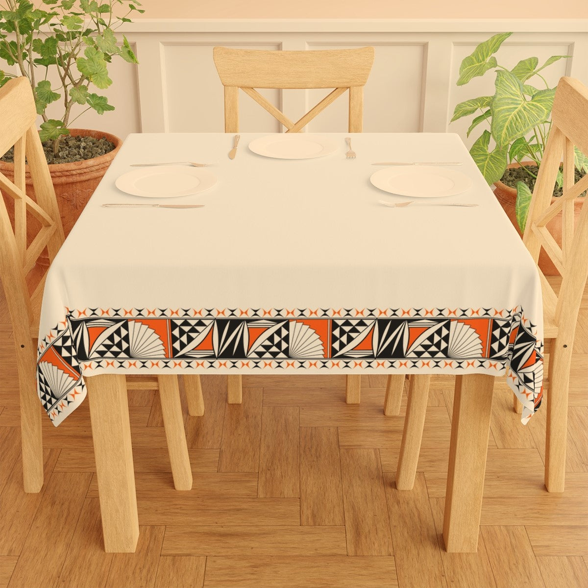 Southwest Sunrise in Orange Tablecloth