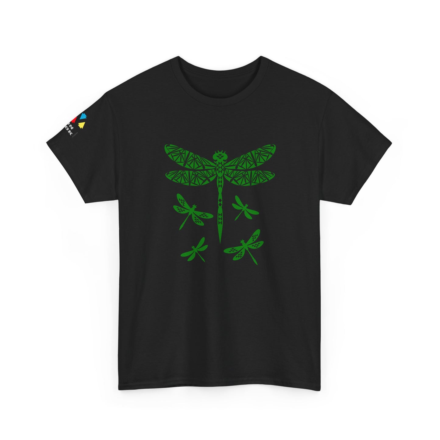Native Dragonfly in Green Gildan Unisex Tee