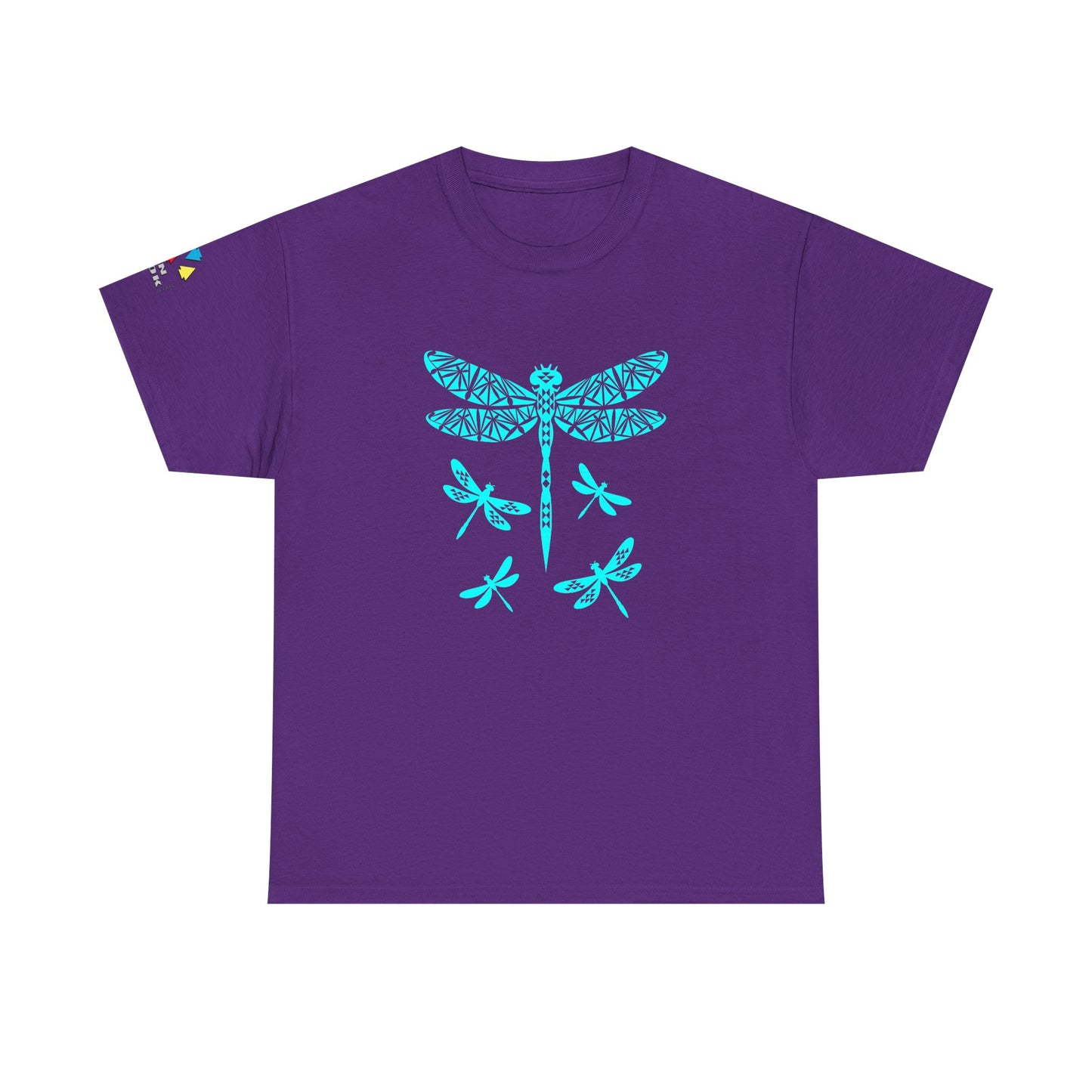 Native Dragonfly in Teal Gildan Unisex Tee