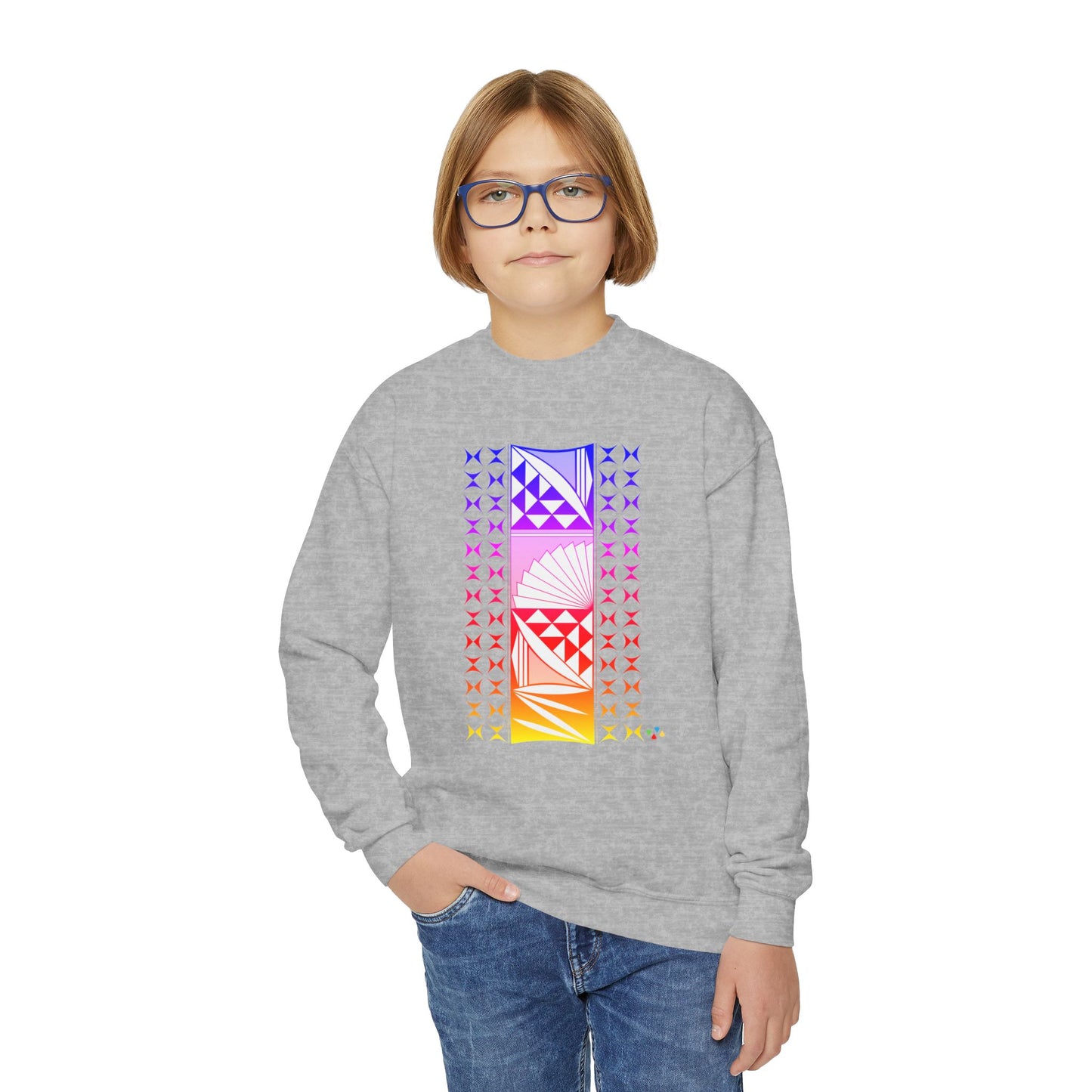 Rainbow Sunrise Youth Crewneck Sweatshirt