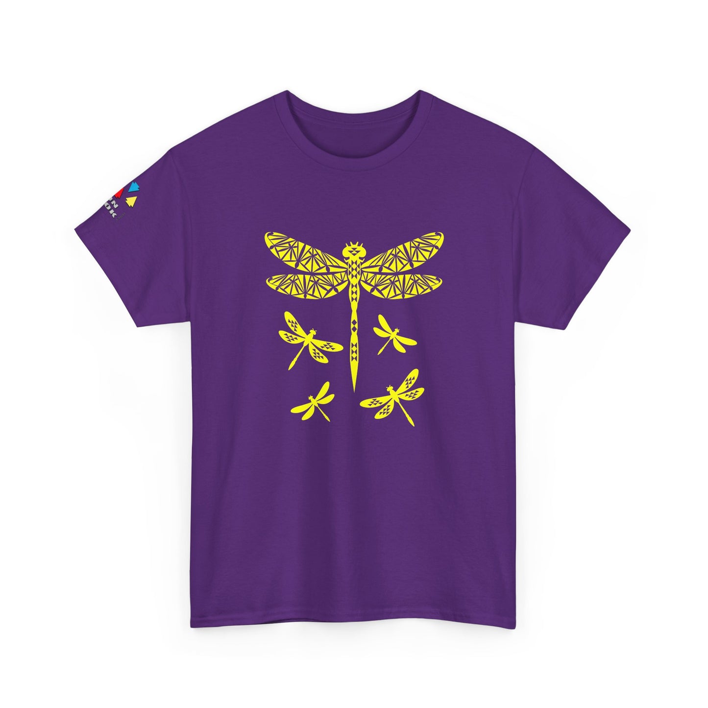 Native Dragonfly in Yellow Gildan Unisex Tee