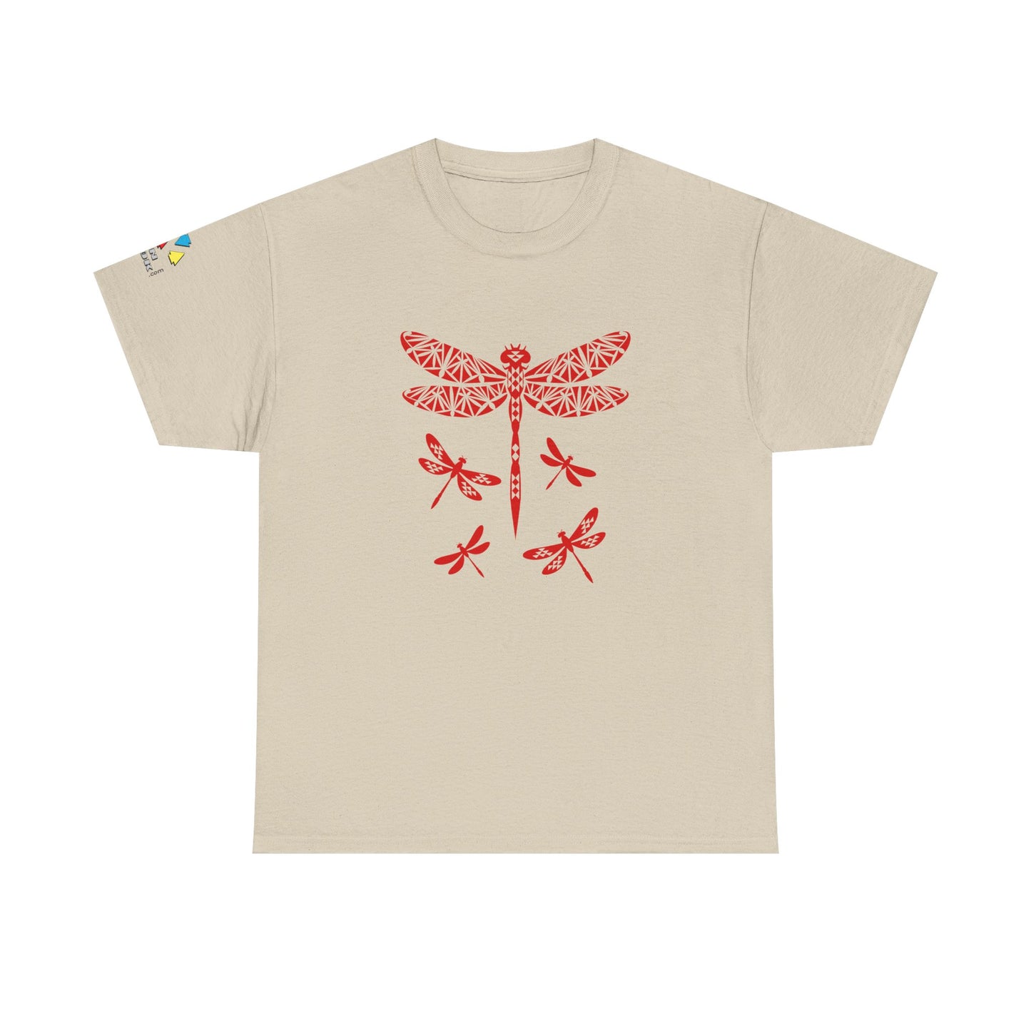 Native Dragonfly in Red Gildan Unisex Tee