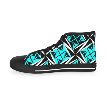 Sacred Winds in Turquoise High Top Sneakers