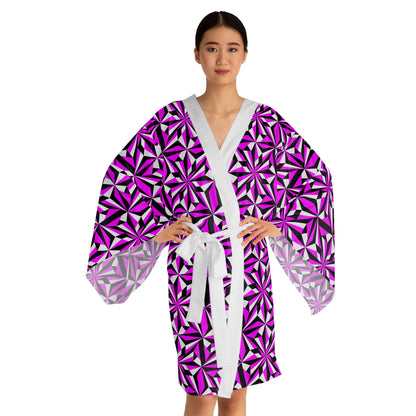 Desert Flowers in Pink Kimono Robe – Where Comfort Meets Native Grace
