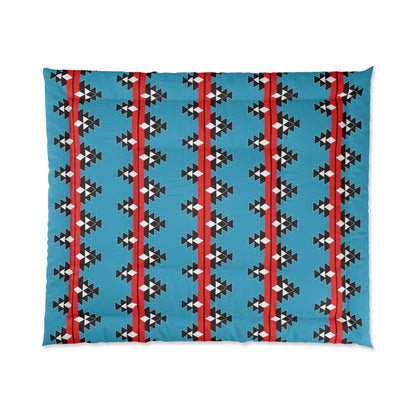 Native Stories on Turquoise Comforter