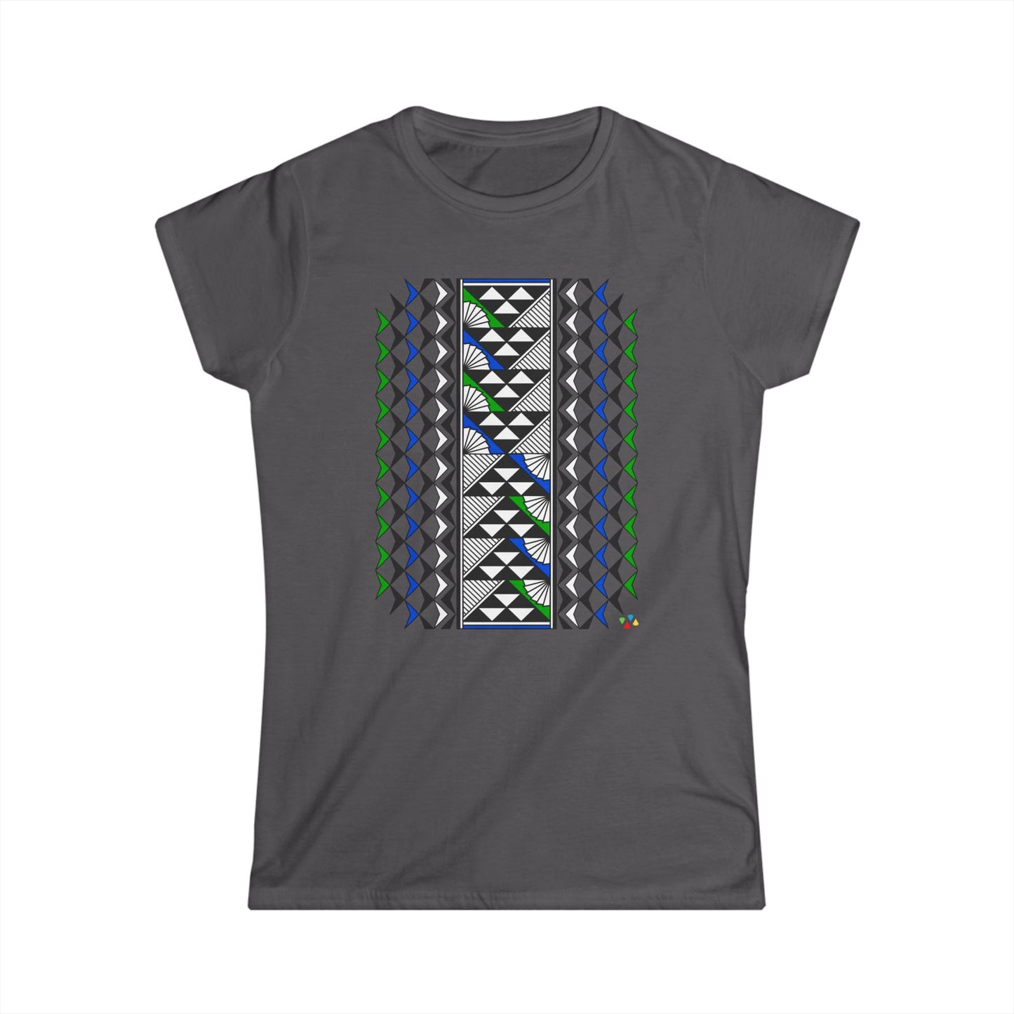 Green/Blue Southwest Sun and Rain Women's Softstyle Tee