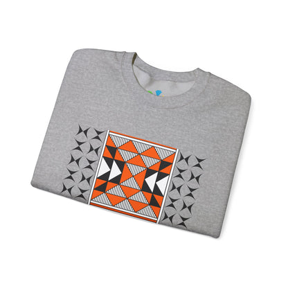 Sacred Mountains in Orange Unisex Sweatshirt