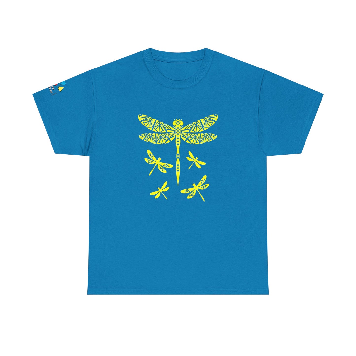 Native Dragonfly in Yellow Gildan Unisex Tee