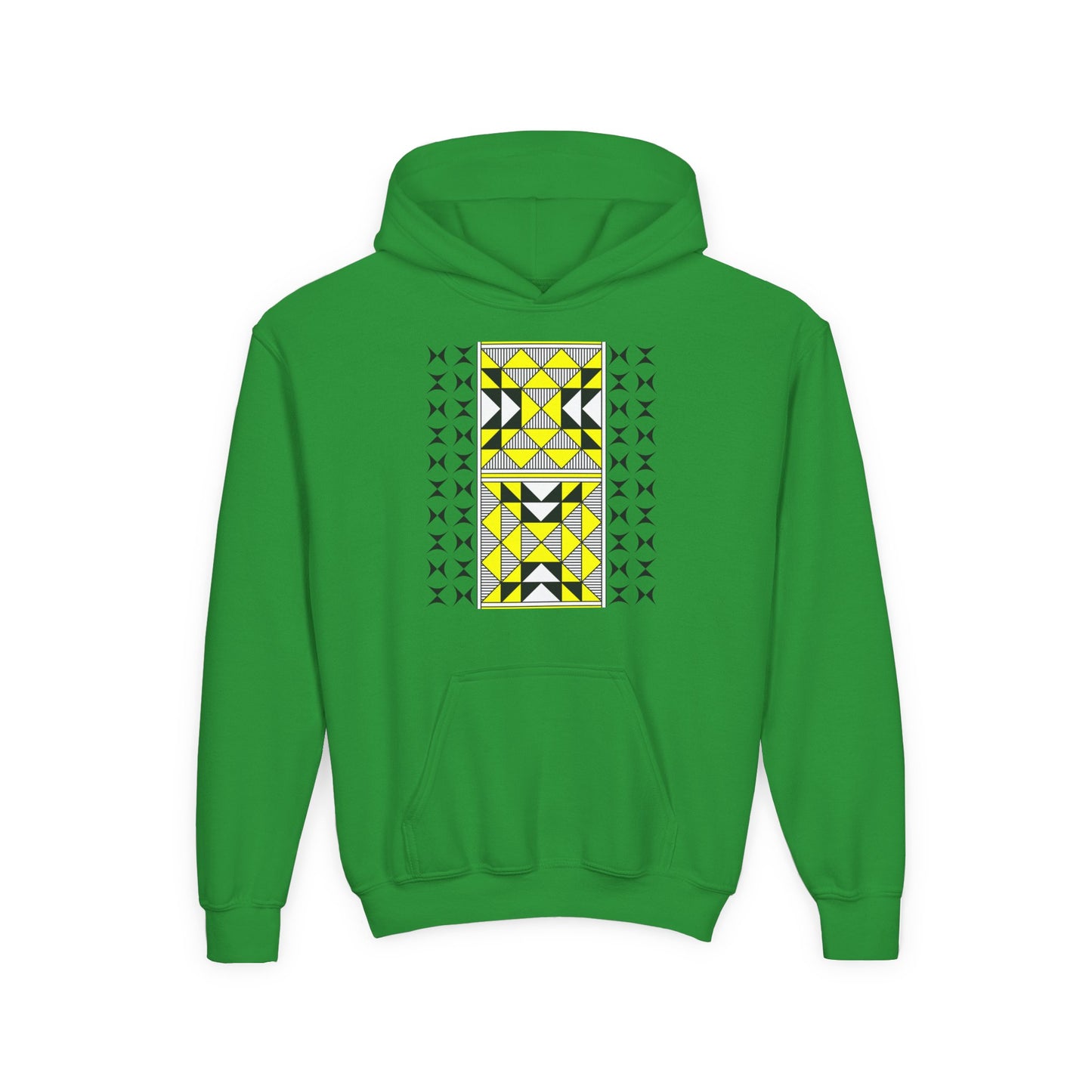 Sacred Mountains in Yellow Youth Heavy Blend Hooded Sweatshirt