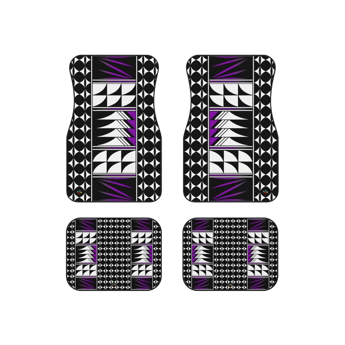 Purple Native Feather Blessings Car Mats (Set of 4)