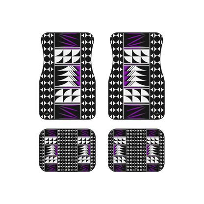 Purple Native Feather Blessings Car Mats (Set of 4)