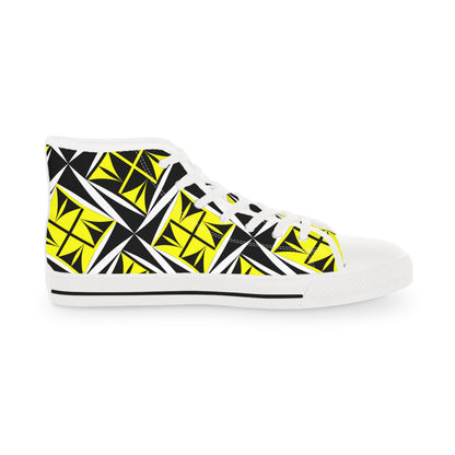Sacred Winds in Yellow High Top Sneakers