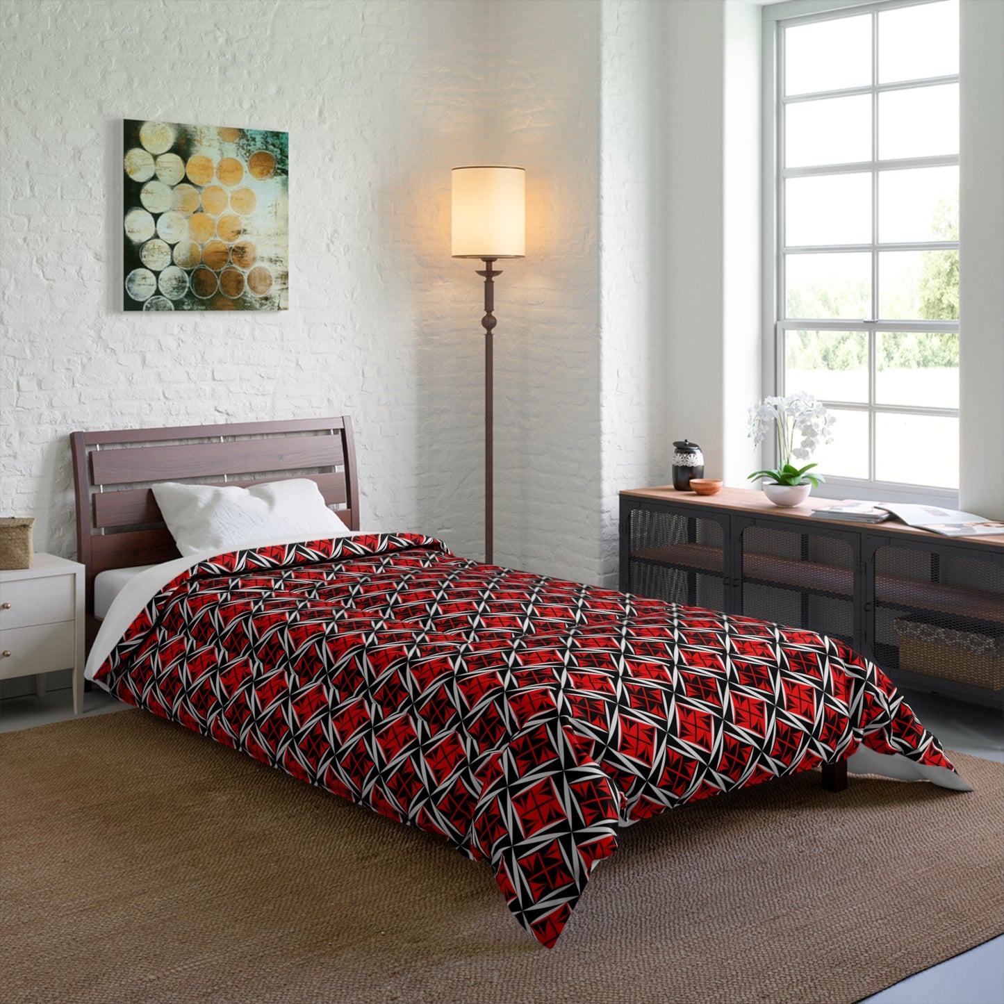 Sacred Winds in Red Comforter