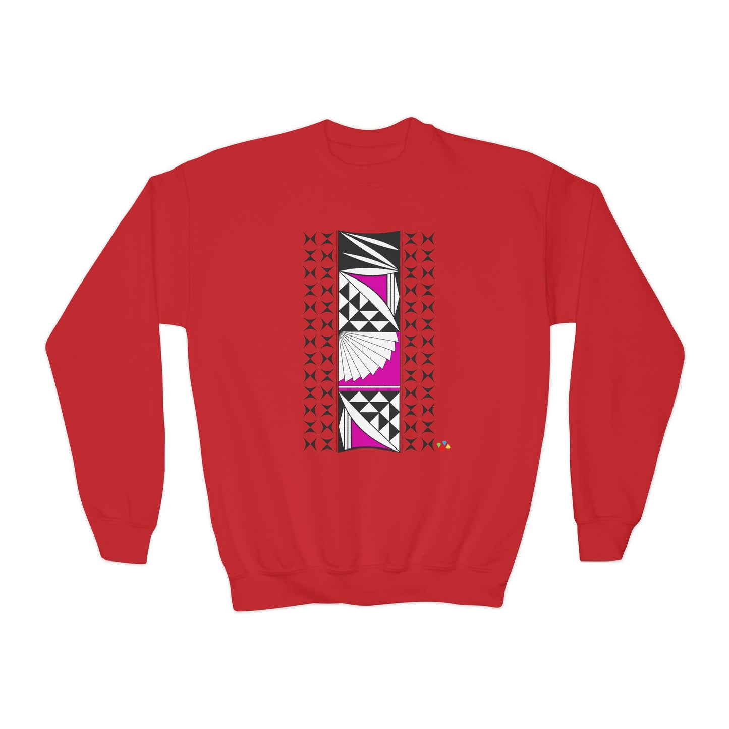 Southwest Sunrise in Pink Youth Crewneck Sweatshirt