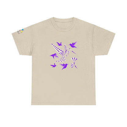 Hummingbird Blessing in Purple Gildan Unisex Tee