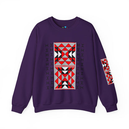 Sacred Mountains in Red Unisex Sweatshirt