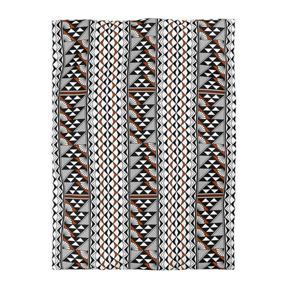 Sun and Rain in Rust Microfiber Duvet Cover