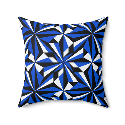 Desert Flowers in Blue Square Pillow