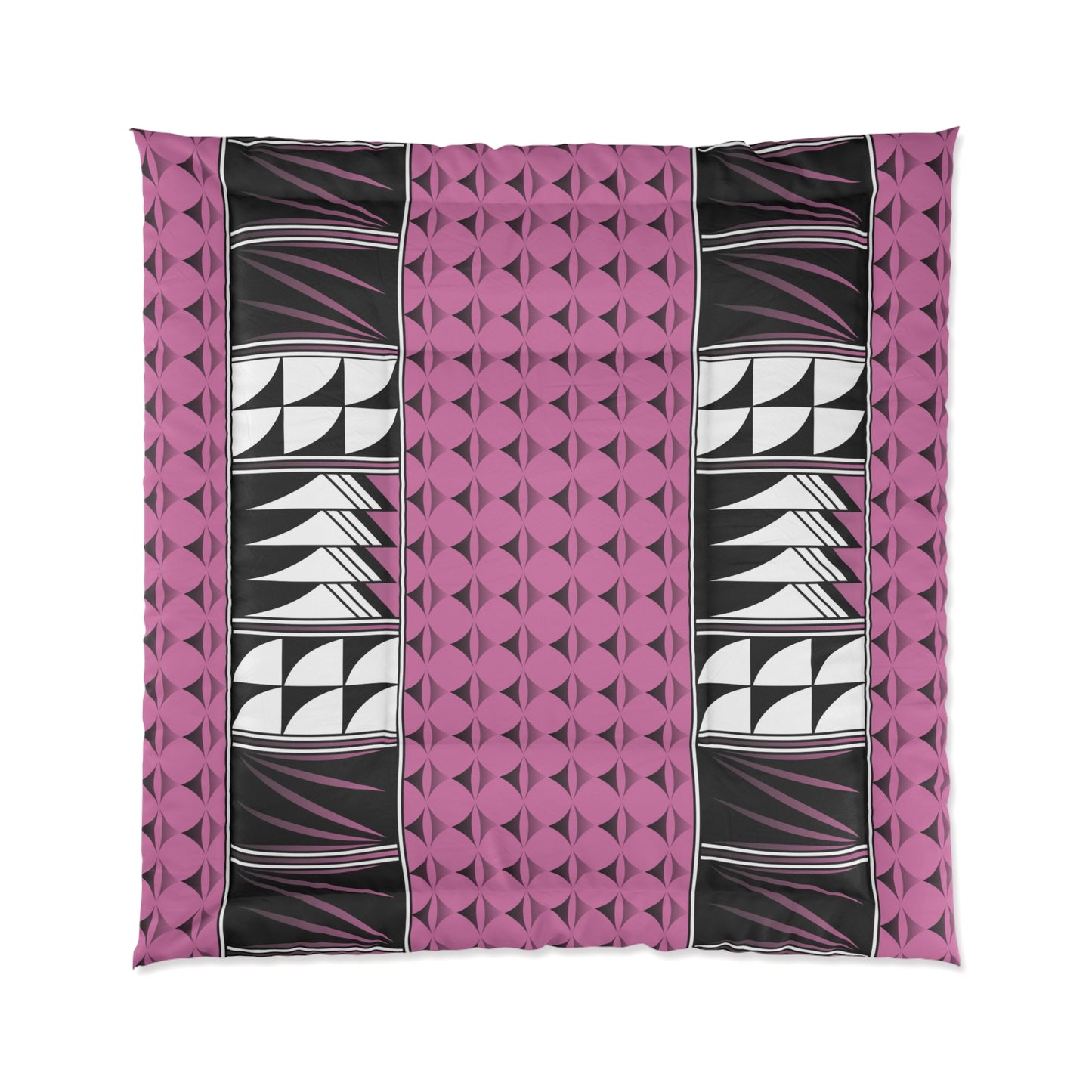 Southwest Feather Blessing on Light Pink Comforter