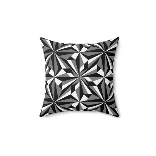 Desert Flowers in Gray Square Pillow