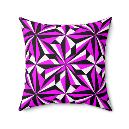 Desert Flowers in Pink Square Pillow