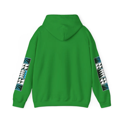 Blessed Feathers in Turquoise Unisex Hoodie