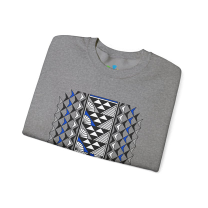 Sun and Rain in Blue/Silver Unisex Sweatshirt
