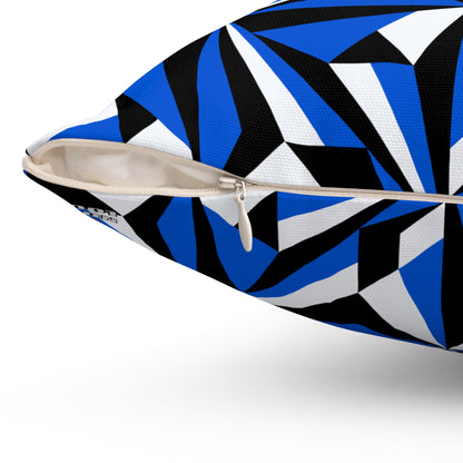 Desert Flowers in Blue Square Pillow