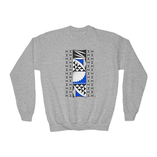 Southwest Sunrise in Blue Youth Crewneck Sweatshirt