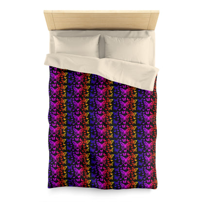Rainbow Butterflies Microfiber Duvet Cover