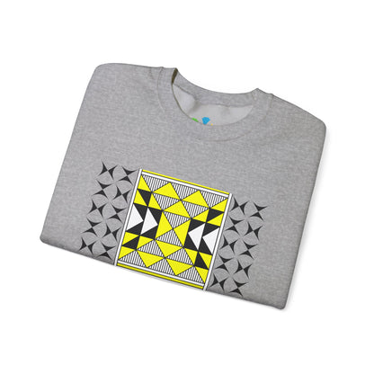 Sacred Mountains in Yellow Unisex Sweatshirt