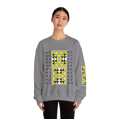 Sacred Mountains in Yellow Unisex Sweatshirt