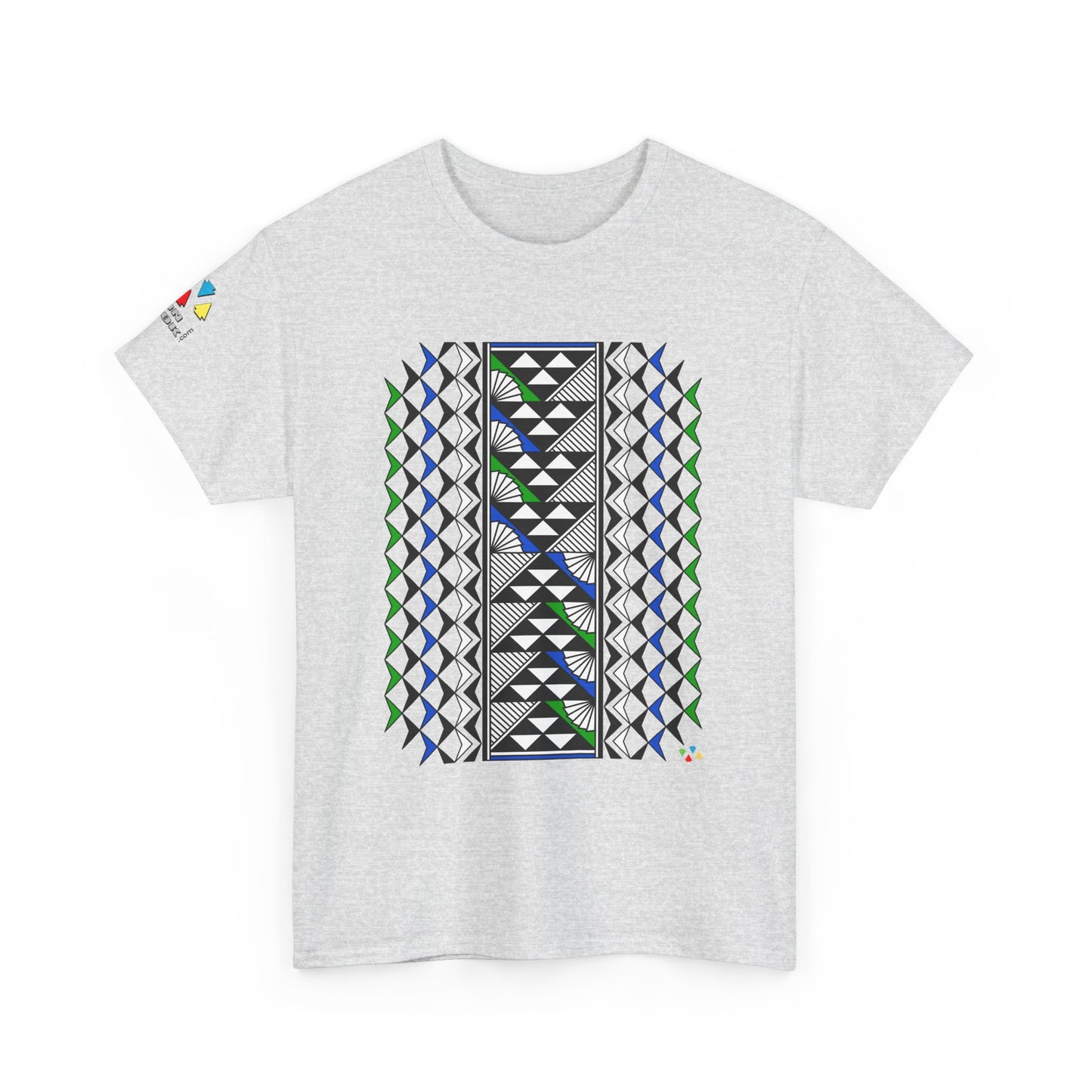 Sun and Rain in Blue/Green Gildan Unisex Tee